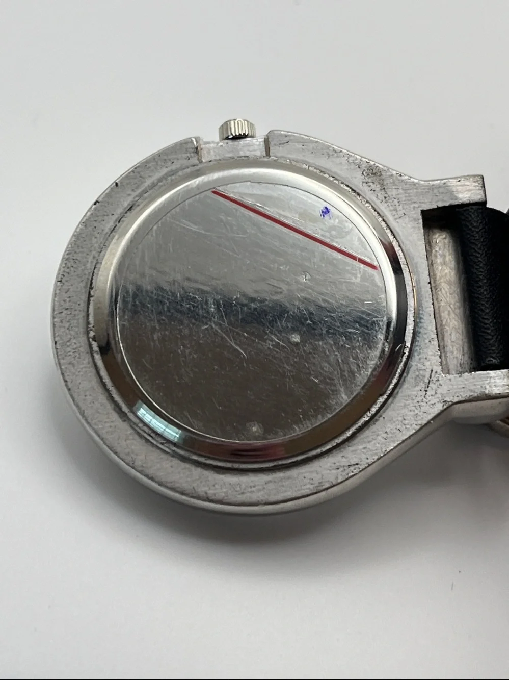 Keychain Clip Watch with American Flag Dial - Silver & Black